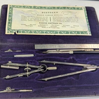 Dietzgen Drawing Tools Made In Germany US Zone With Certificate