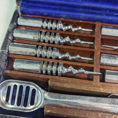 THE BUTTERER, Corn Cobb Buttering Spoons Set Of 4 Stainless Steel, The Original 1940s Era Stamped Racine WI Patent Pending