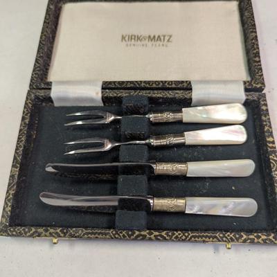 Antique Krik & Matz Genuine Pearl Hors D'Oeuvers Set