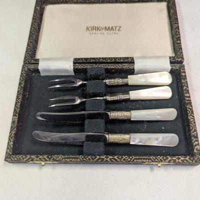 Antique Krik & Matz Genuine Pearl Hors D'Oeuvers Set