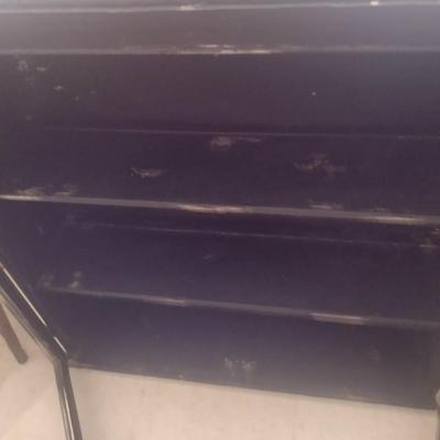 Antique Double Door Glass Front Cabinet