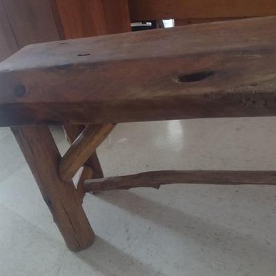 Hand Crafted Rustic Log Bench Cabin Furniture