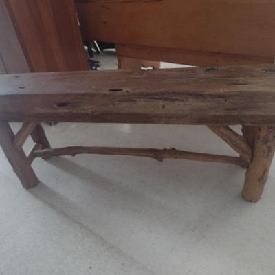 Hand Crafted Rustic Log Bench Cabin Furniture