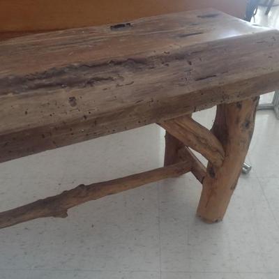 Hand Crafted Rustic Log Bench Cabin Furniture