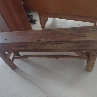 Hand Crafted Rustic Log Bench Cabin Furniture