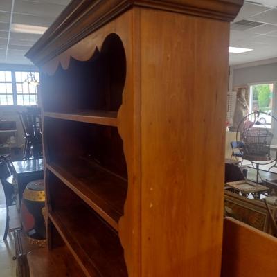 Antique Sideboard with China Hutch 2-Piece on Casters