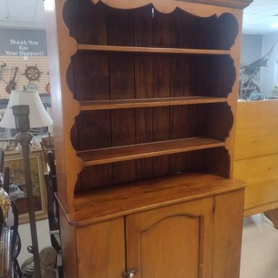 Antique Sideboard with China Hutch 2-Piece on Casters