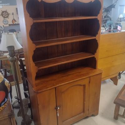 Antique Sideboard with China Hutch 2-Piece on Casters