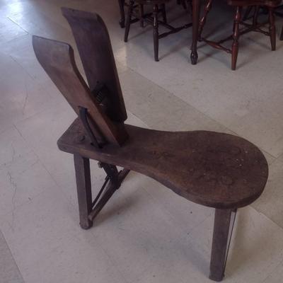 Antique Leather Worker's Work Bench