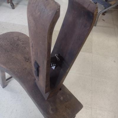 Antique Leather Worker's Work Bench
