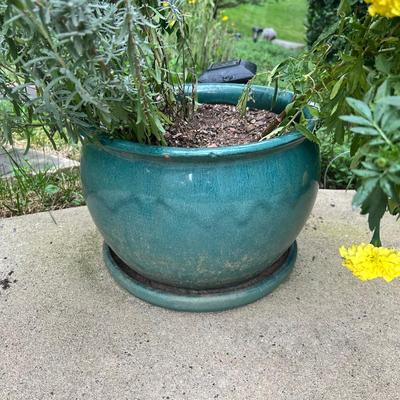 Trio of Teal Ceramic Plant Pots (FP-RG)