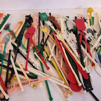 Lot #185 Large Lot of Vintage Cocktail/Drink Stirrers - Many New Orleans