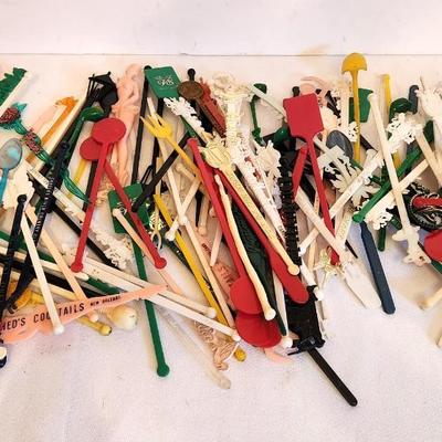 Lot #185 Large Lot of Vintage Cocktail/Drink Stirrers - Many New Orleans