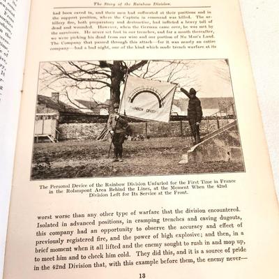 Lot #187 1919 World War 1 - History of the 42nd Rainbow Division