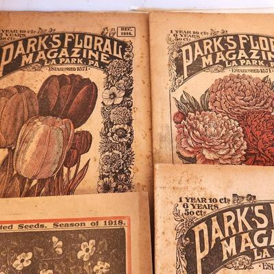 Lot #188 Amazing Lot of Antique Gardening Magazines - 1916-1918 Park's Floral Magazine