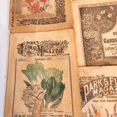 Lot #188 Amazing Lot of Antique Gardening Magazines - 1916-1918 Park's Floral Magazine