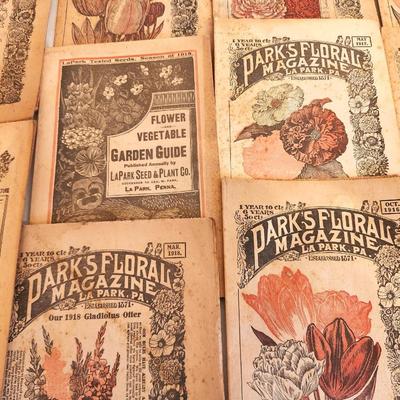 Lot #188 Amazing Lot of Antique Gardening Magazines - 1916-1918 Park's Floral Magazine