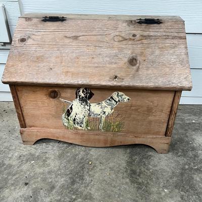 Wooden Storage Box w/ Hinged Lid (FP-RG)