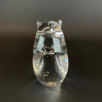 Sale Photo Thumbnail #842: A art glass chipmunk named “madigan” sculpture. Signed to its underside.
Measurements:
5.5” in height, 2.75” in width. 3.5” in depth