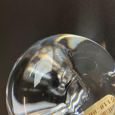 Sale Photo Thumbnail #882: Signed “Simon Pearce” at bottom of sculpture. 
Measurements:
4.75” in height, 2.75” in diameter