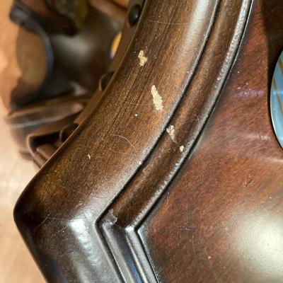 Wood and glass top sofa table only