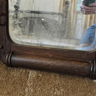 Vintage Hall Tree Storage Seat w/Mirror. (G6-JS)