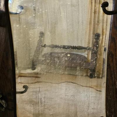 Vintage Hall Tree Storage Seat w/Mirror. (G6-JS)