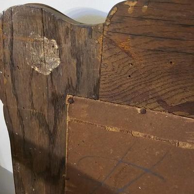 Vintage Hall Tree Storage Seat w/Mirror. (G6-JS)