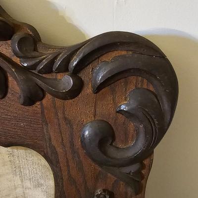 Vintage Hall Tree Storage Seat w/Mirror. (G6-JS)