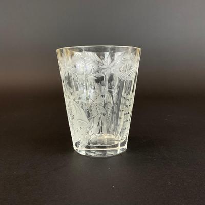 Sale Photo Thumbnail #928: One glass has 2 small chips and one has a flea bites. Please refer to photos.
Glasses are slightly yellow tinted.
Measurements:
3.75” in height, 3” in diameter