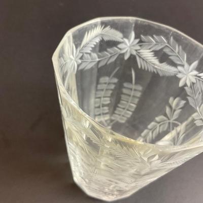 Sale Photo Thumbnail #930: One glass has 2 small chips and one has a flea bites. Please refer to photos.
Glasses are slightly yellow tinted.
Measurements:
3.75” in height, 3” in diameter