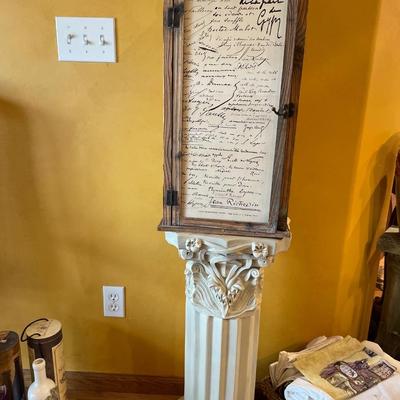 Candle lantern on pedestal