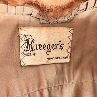 Lot #203 Lovely Vintage KREEGER'S Full Length Mink Coat - Fawn color