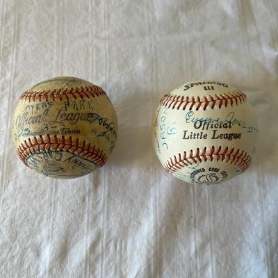 Two Official Little League Baseballs Signed By the Players (G)