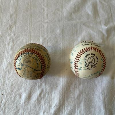 Two Official Little League Baseballs Signed By the Players (G)