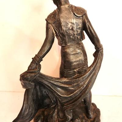 Lot #207 Vintage Plaster Matador Sculpture - No maker's mark