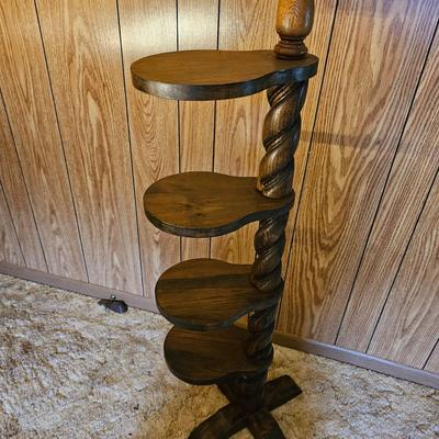 Unique Four Level Wood Plant Stand (G5-JS)