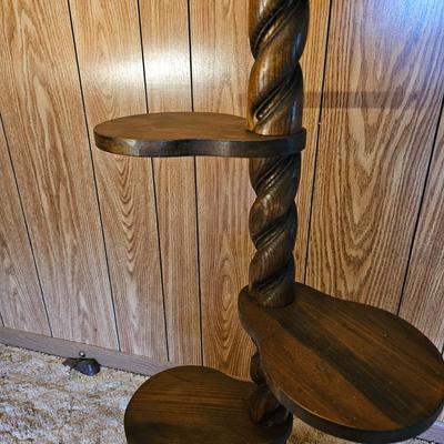 Unique Four Level Wood Plant Stand (G5-JS)