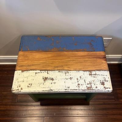 Multi Color Wooden Side Table (BLR-MG)