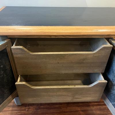 Multicolor Wood & Iron Console Cabinet (BLR-MG)