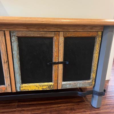 Multicolor Wood & Iron Console Cabinet (BLR-MG)