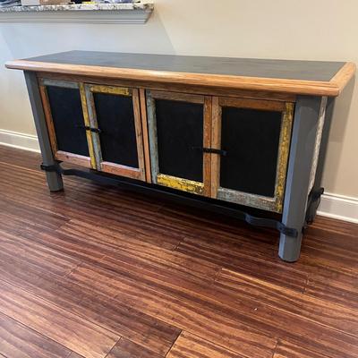 Multicolor Wood & Iron Console Cabinet (BLR-MG)