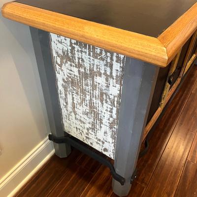 Multicolor Wood & Iron Console Cabinet (BLR-MG)