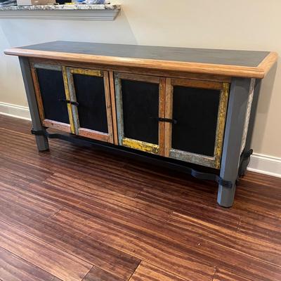 Multicolor Wood & Iron Console Cabinet (BLR-MG)