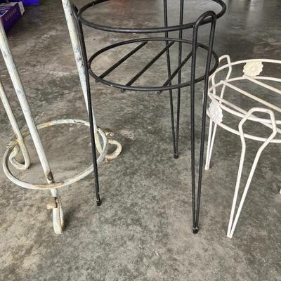 Lot of Three Metal Plant Stands (G)