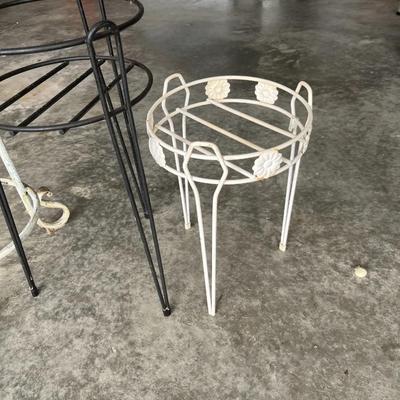 Lot of Three Metal Plant Stands (G)