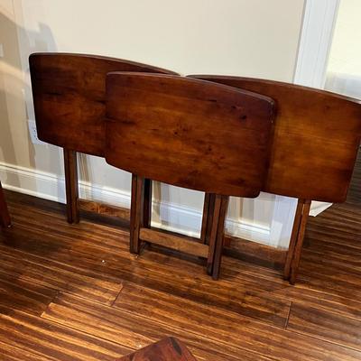 Set of Wooden TV Trays/Tables (BD-RG)