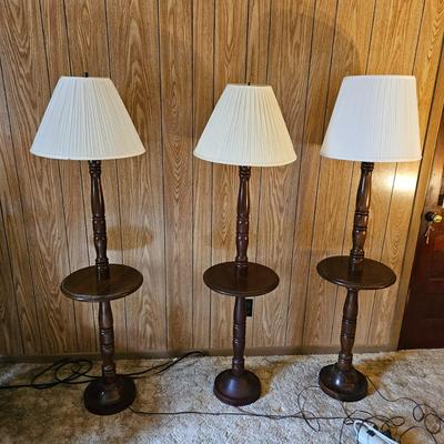 Five Wood Lamps w/Shades (G5-JS)