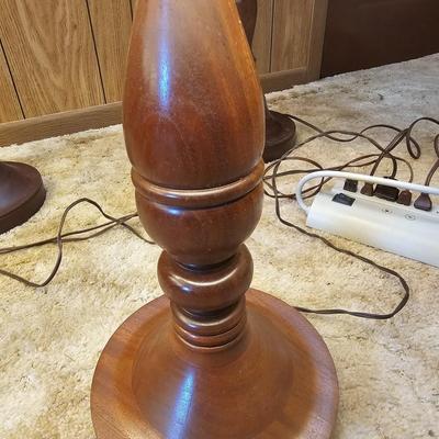 Five Wood Lamps w/Shades (G5-JS)