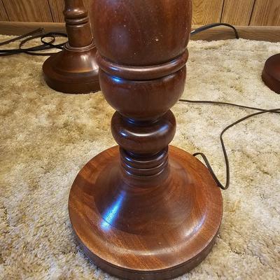 Five Wood Lamps w/Shades (G5-JS)